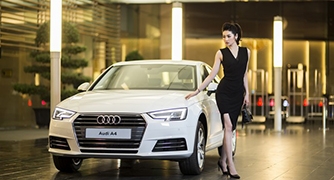 &quot;Xem trước&quot; Audi A4 sắp ra mắt khoe dáng bên người đẹp Việt