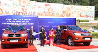Toyota Việt Nam và UBATGTQG hỗ trợ công tác kiểm tra giao thông miền núi phía Bắc
