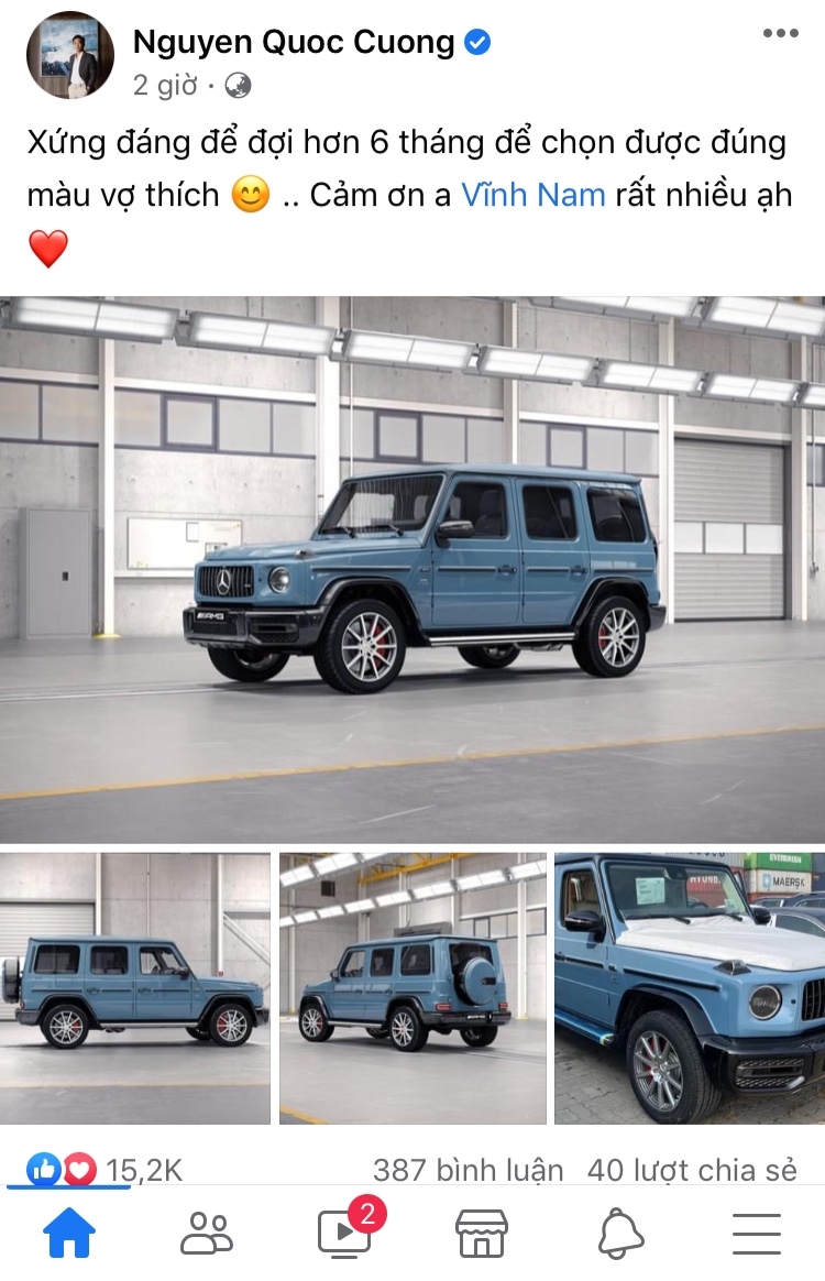 Cường Đô la sắm Mercedes AMG G63 đặc biệt, màu sơn độc đáo giá 800 triệu đồng