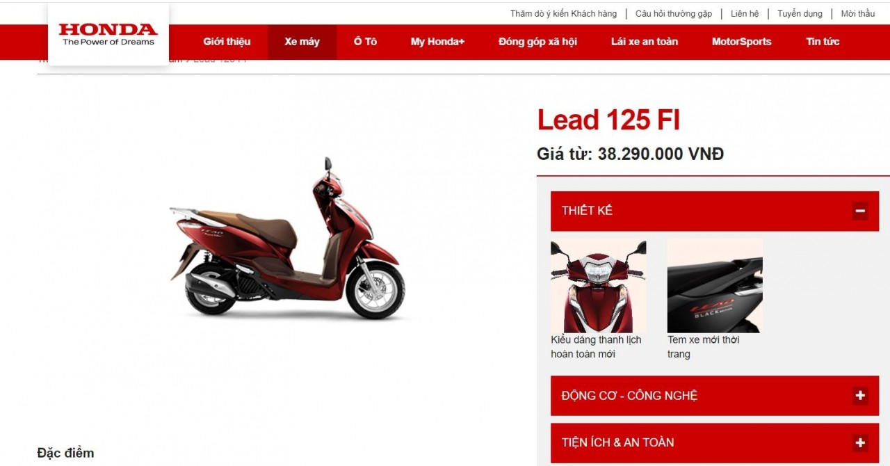 Honda Lead giảm nhẹ 1-2 triệu đồng nhưng vẫn cao hơn giá đề xuất dịp cận Tết