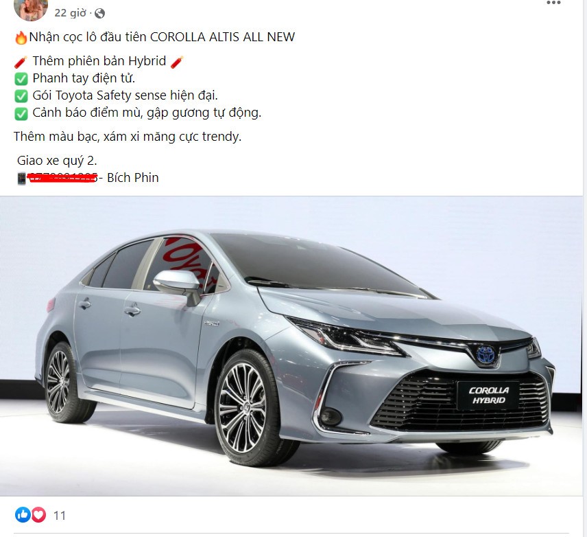 Đại lý nhận đặt cọc Toyota Corolla Altis 2022, giá dự kiến từ 750 triệu đồng