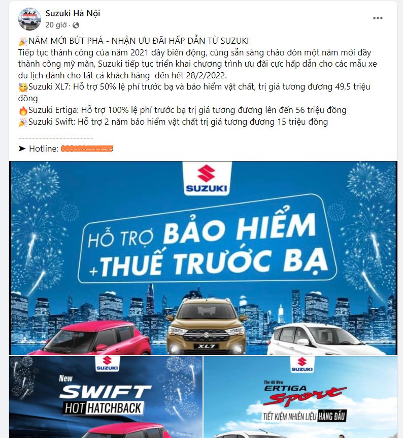 Suzuki XL7 và Ertiga được khuyến mại tới gần 60 triệu