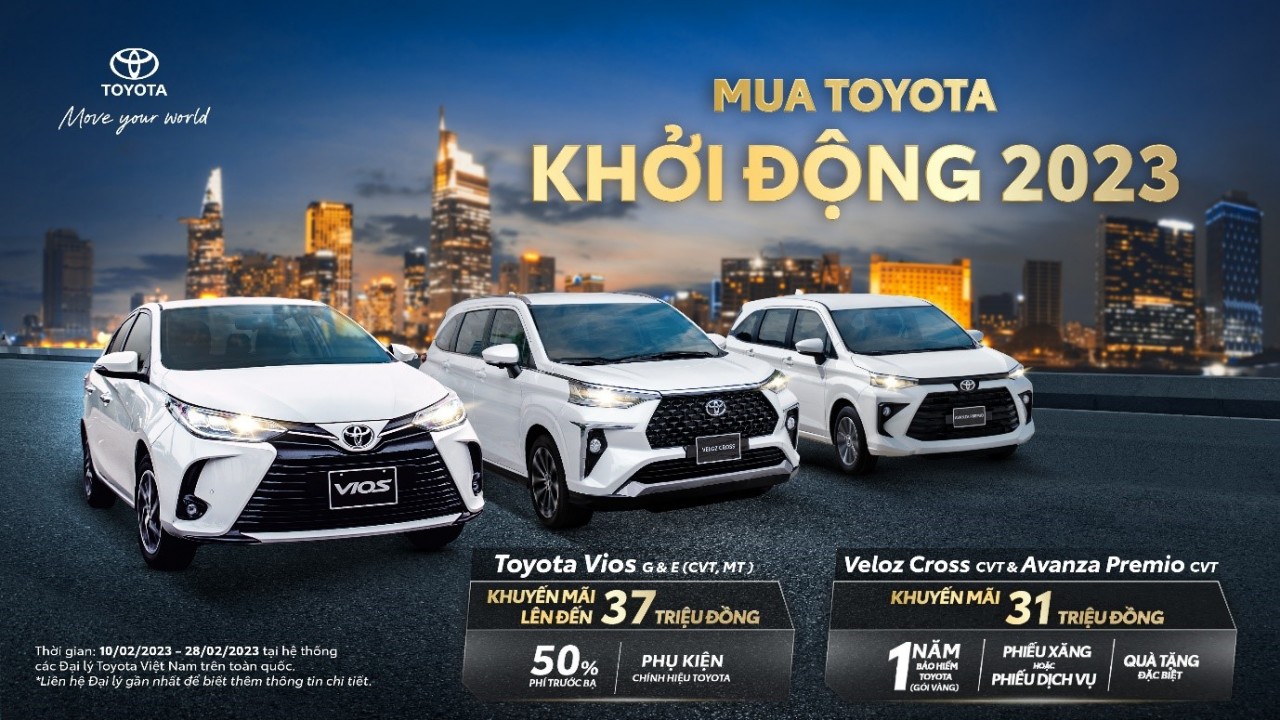 Hệ thống đại lý Toyota tung ưu đãi khủng cho 3 dòng xe chiến lược trong tháng 2/2023