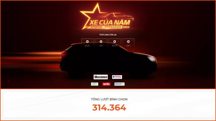 XE CỦA NĂM 2022 thu hút hơn 313.000 lượt bình chọn trong giai đoạn 1