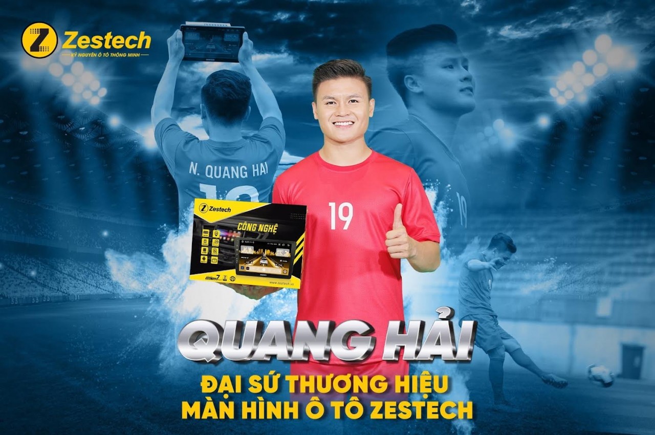 Cầu thủ Quang Hải chính thức trở thành đại sứ thương hiệu màn hình ô tô Zestech