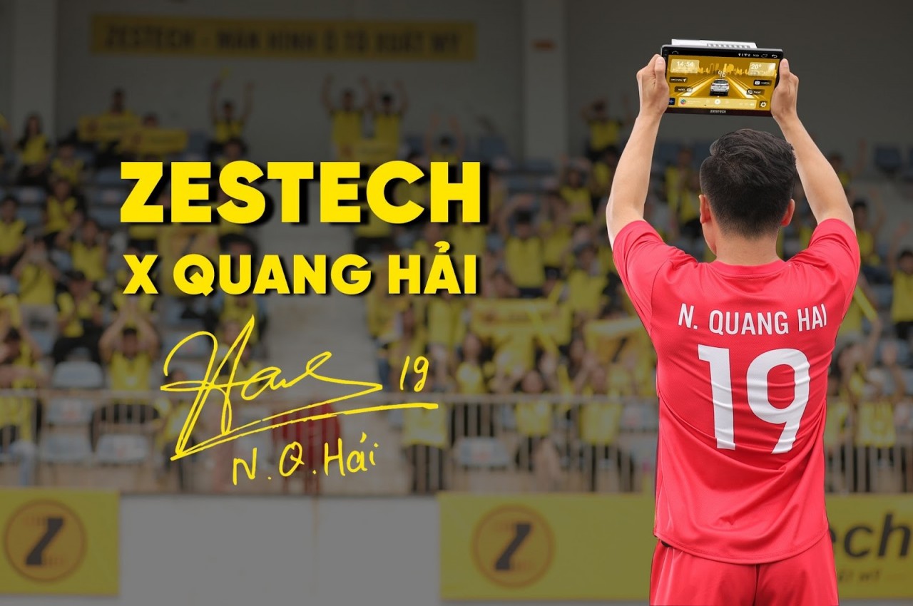 Cầu thủ Quang Hải chính thức trở thành đại sứ thương hiệu màn hình ô tô Zestech