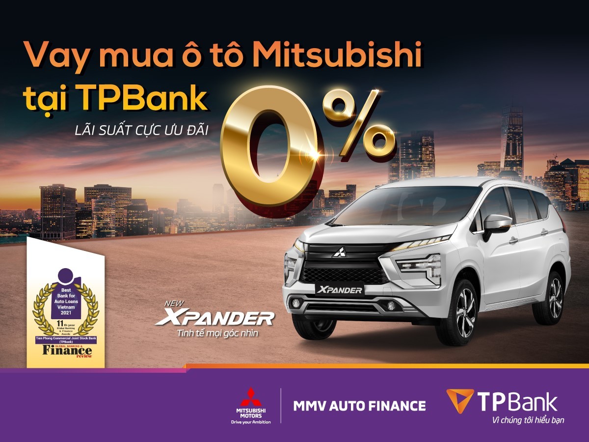 Mua New Xpander hưởng lãi suất 0% chỉ có tại TPBank