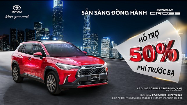 Toyota Việt Nam mạnh tay khuyến mại Toyota Corolla Cross và Toyota Vios tháng 7/2023