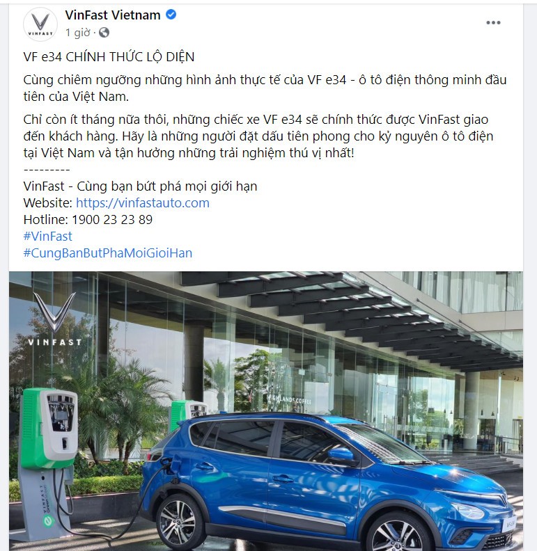 Xe điện VinFast VF e34 chính thức lộ diện Xe điện VinFast VF e34 chính thức lộ diện