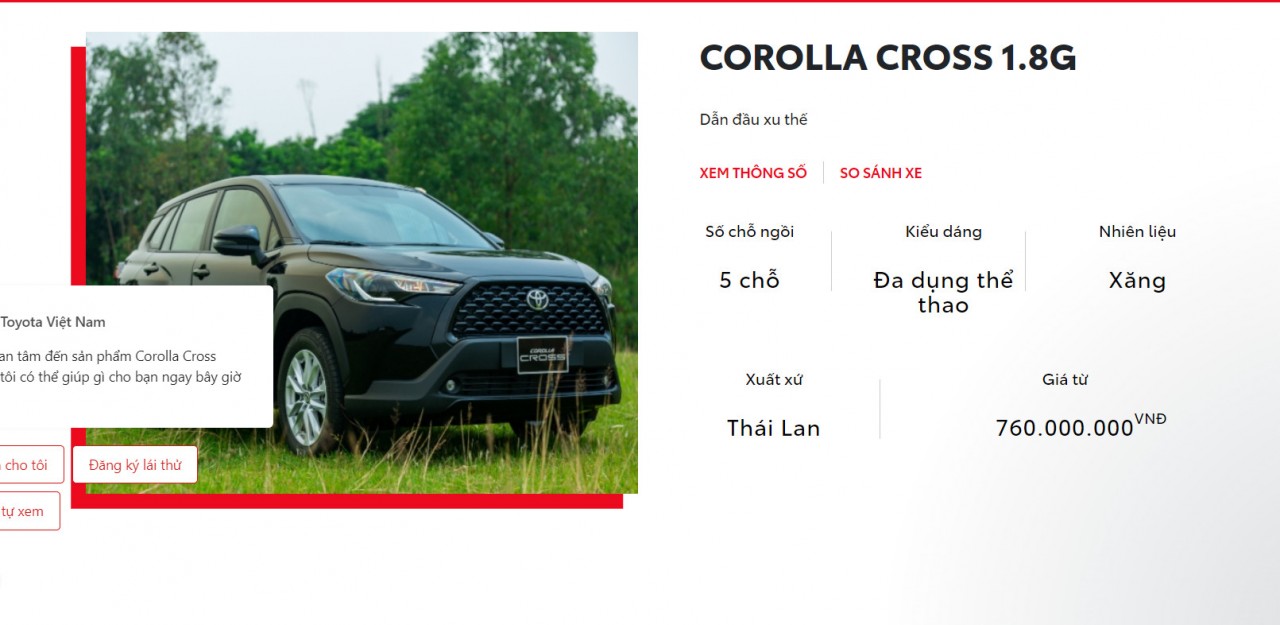 Toyota Corolla Cross bản G bất ngờ tăng giá bán