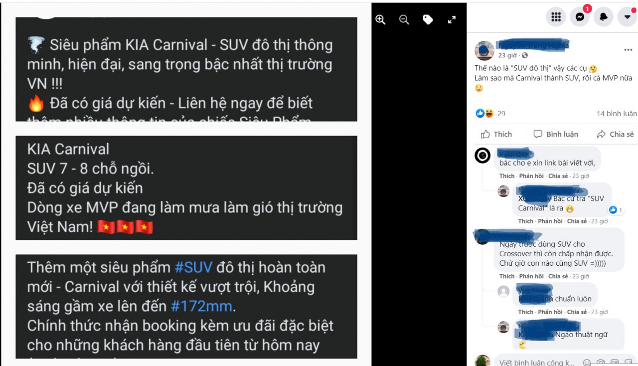 Cộng đồng mạng phản ứng khi Kia Việt Nam gọi Carnival là SUV đô thị