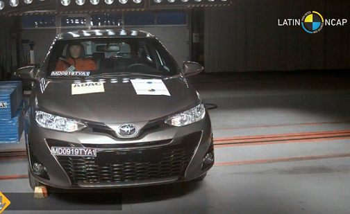 Toyota Yaris nhận 1 sao về an toàn theo đánh giá của Latin NCAP