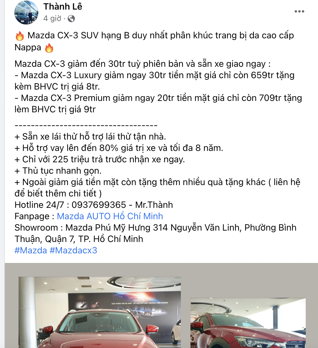 Bộ đôi CUV đô thị Mazda CX-3 và CX-30 nhận ưu đãi hơn 60 triệu đồng