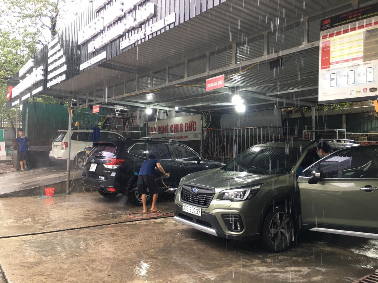 các điểm rửa xe chặt chém dịp tết