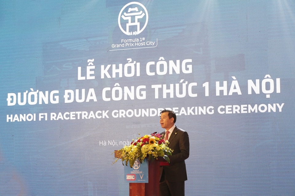 ha noi chinh thuc khoi cong xay duong dua f1