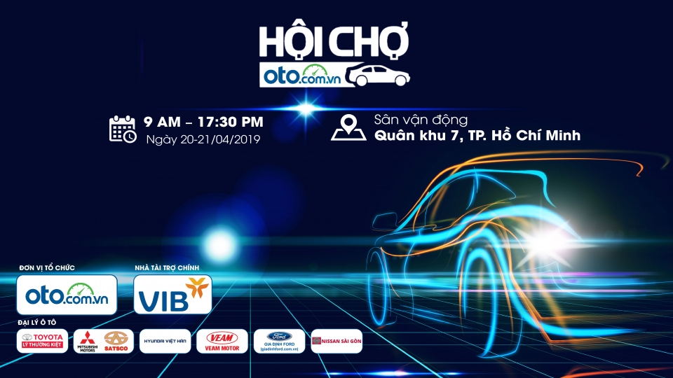 hon 100 mau xe hoi tu tai hoi cho o to lon nhat mien nam nam 2019