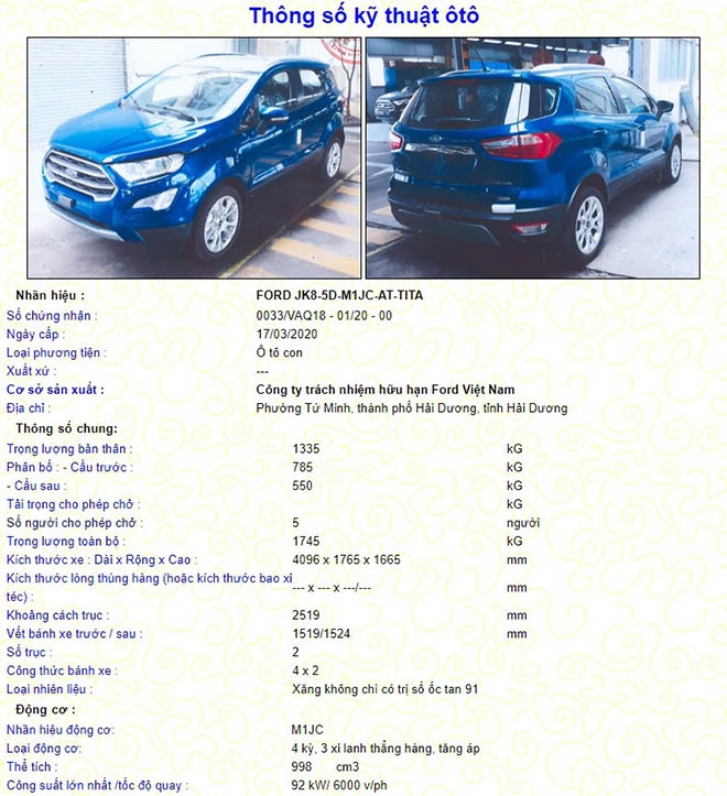 dai ly bat dau nhan coc ford ecosport 2020