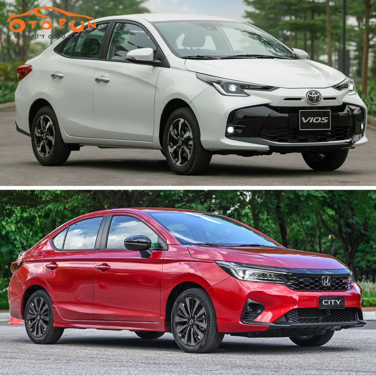 Honda City 2023 hơn Toyota Vios 2023 ở điểm gì mà chênh nhau 17 triệu đồng?