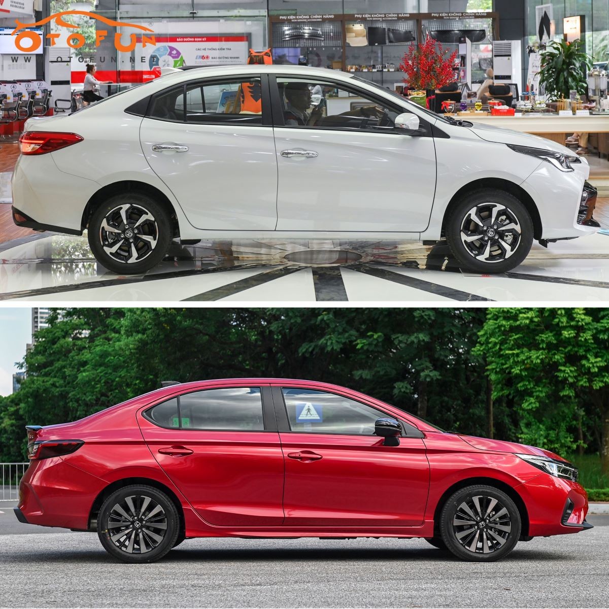 Honda City 2023 hơn Toyota Vios 2023 ở điểm gì mà chênh nhau 17 triệu đồng?