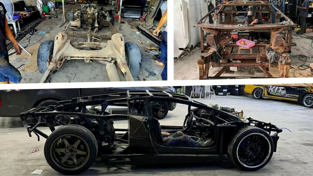 Thợ Thái Lan chi 270 triệu đồng biến hình Toyota Crown 43 tuổi thành Lamborghini Aventador