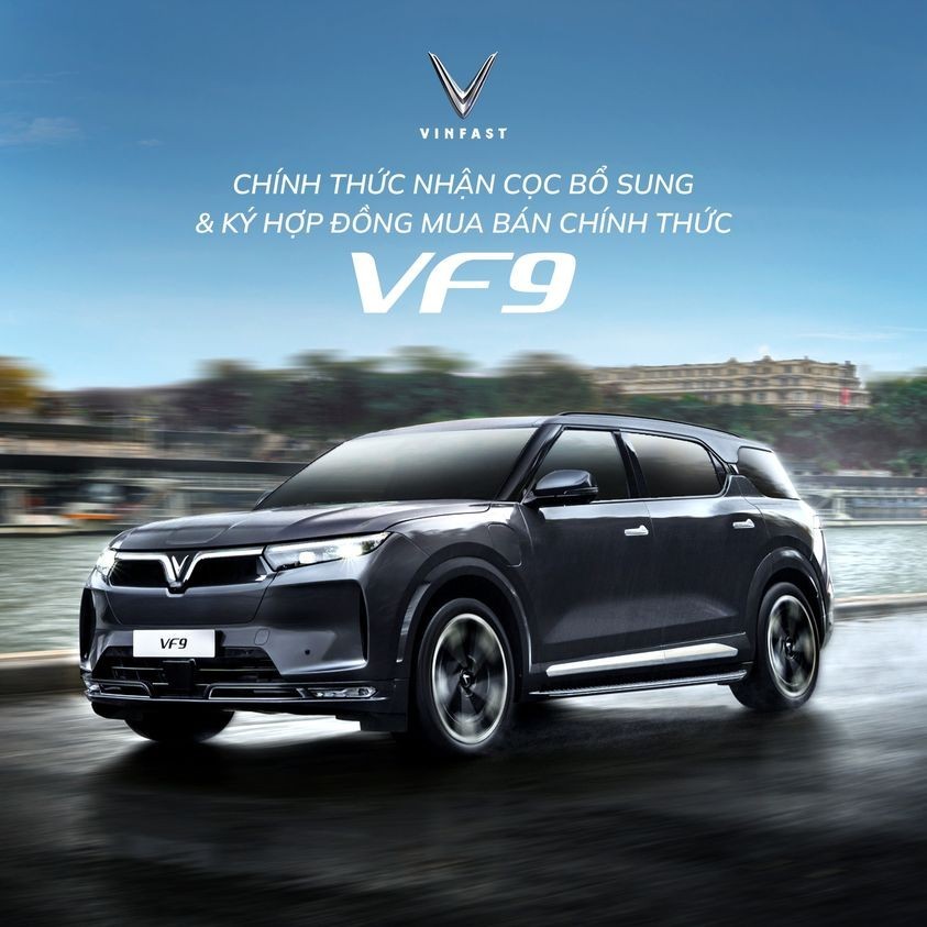 VinFast VF9 bắt đầu nhận cọc bổ sung cho và ký hợp đồng mua bán chính thức VinFast VF9 bắt đầu nhận cọc bổ sung cho và ký hợp đồng mua bán chính thức