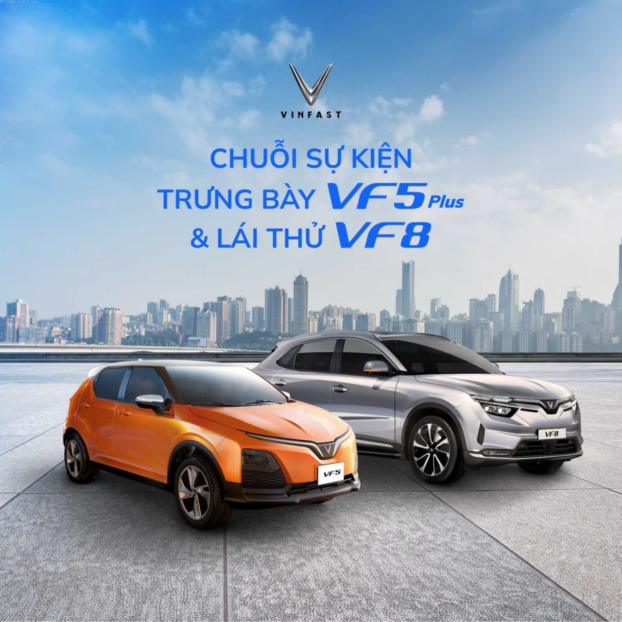 VinFast công bố lịch trưng bày VF5 Plus và lái thử VF8 trên toàn quốc