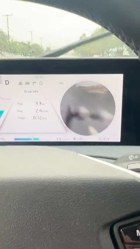 Kia blind spot camera in rain