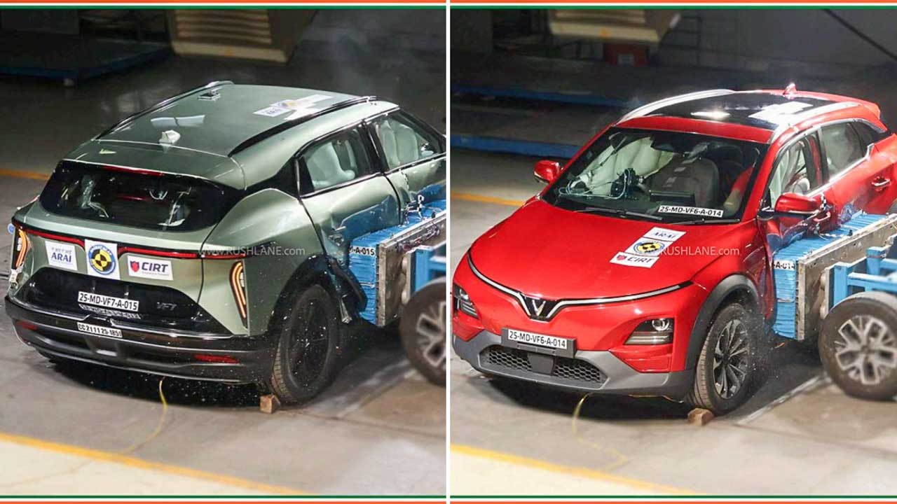 Bể kính, bung túi khí VF 6 và VF 7 đạt chuẩn an toàn 5 sao