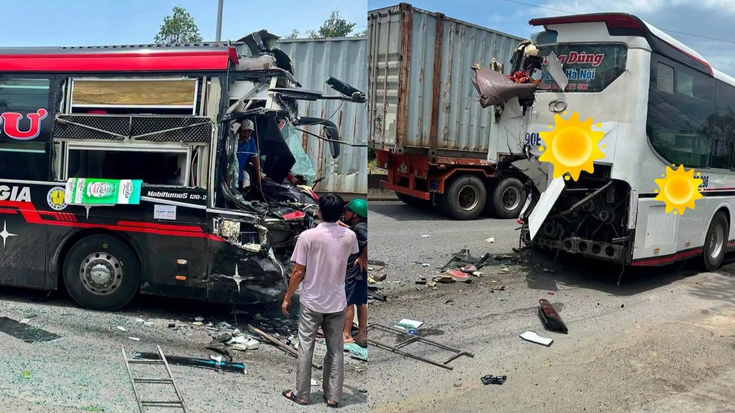 4 người thương vong khi 2 xe khách va chạm trên quốc lộ 1 ở Hà Tĩnh